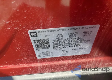 2023 GMC Terrain Sle z USA, uszkodzony, nr VIN 3GKALMEGXPL146271